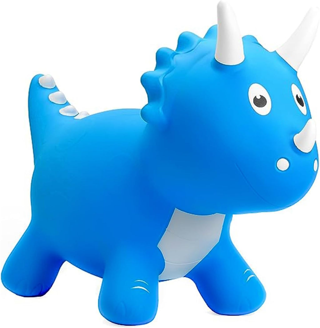 ZHUYNXIR Juguete inflable de dinosaurio animoso, juguete de dinosaurio saltador, juguete de salto favorito de los niños. Perfecto para cumpleaños (dinosaurio azul Hopper).