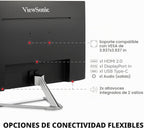 ViewSonic VX2776-4K-MHDU Monitor 4K de 27 pulgadas, IPS con USB-C d...