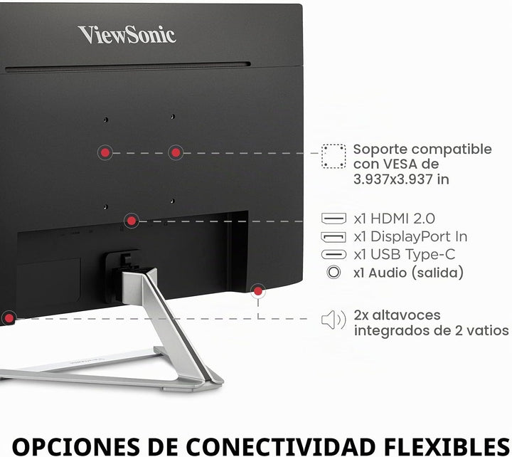 ViewSonic VX2776-4K-MHDU Monitor 4K de 27 pulgadas, IPS con USB-C d...