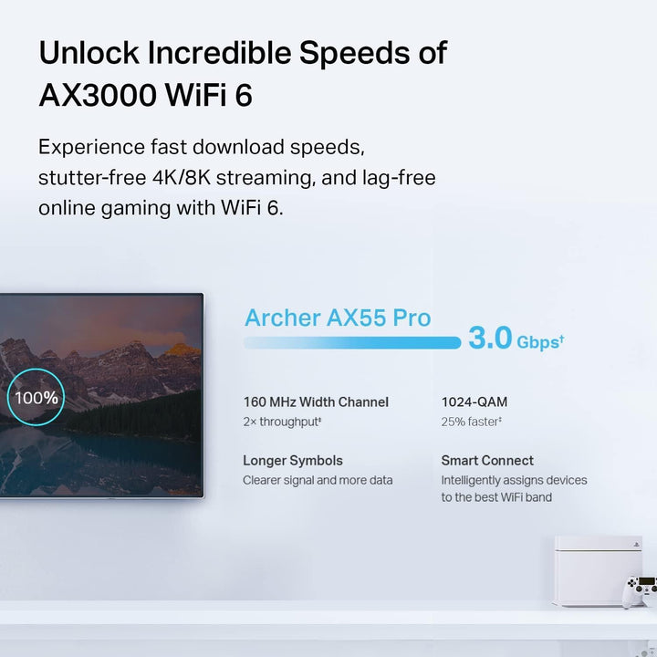 TP-Link Router WiFi 6 AX3000 (Archer AX55 Pro) - Internet inalámbri...