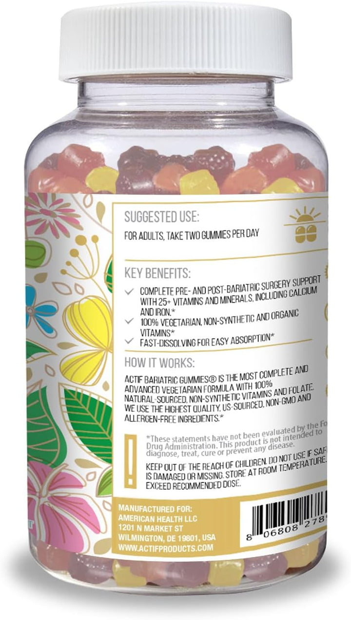 ACTIF Gomitas bariátricas orgánicas con más de 25 vitaminas y miner...