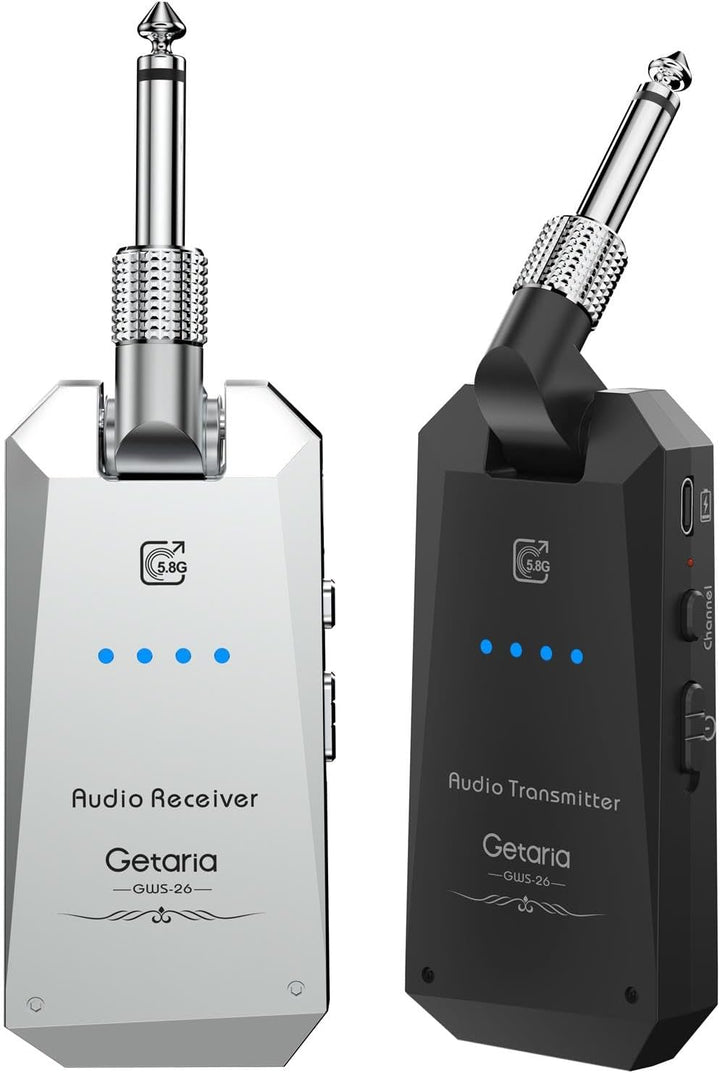 Getaria - Sistema inalámbrico de 2.4 GHZ para guitarra con batería...