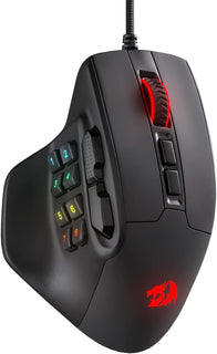 Redragon M811 Aatrox - Ratón para juegos MMO, 15 botones programabl...