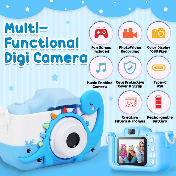 Cámara digital para niños de Wembley con temática de dinosaurios, j...