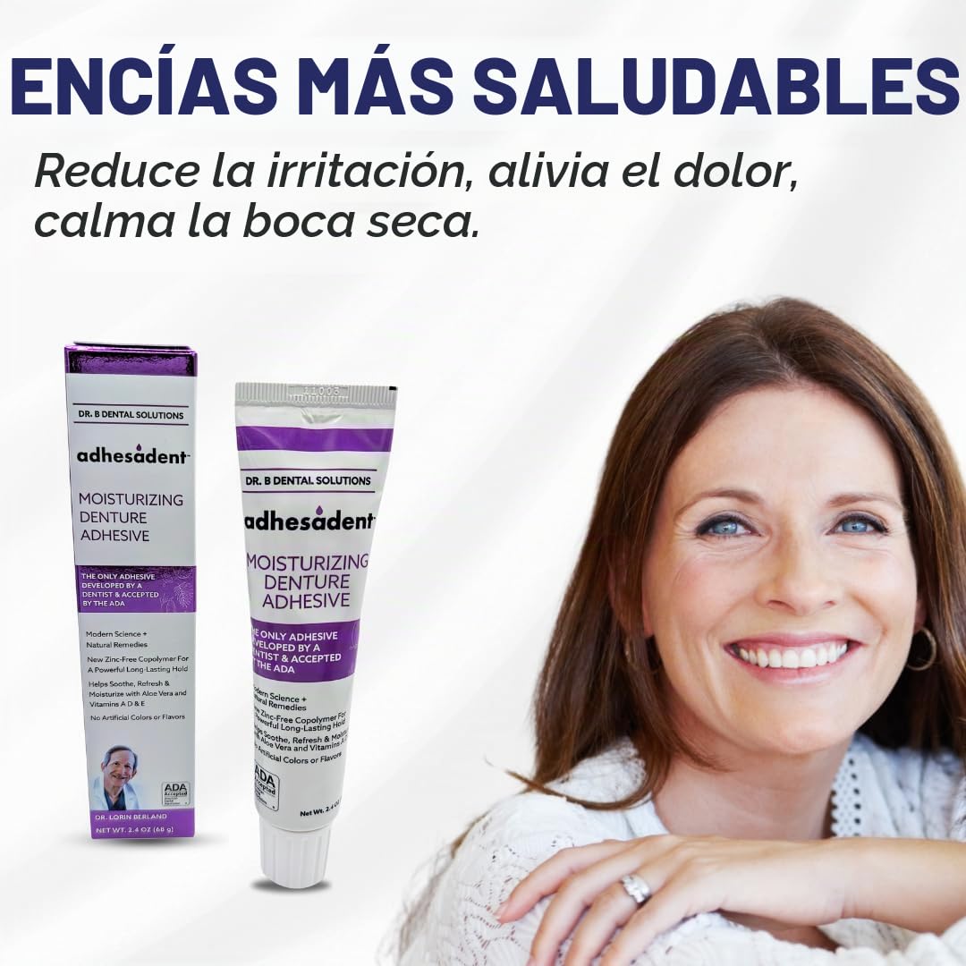 Dr. B Dental Solutions Adhesadent Adhesivo Hidratante para Dentadur...
