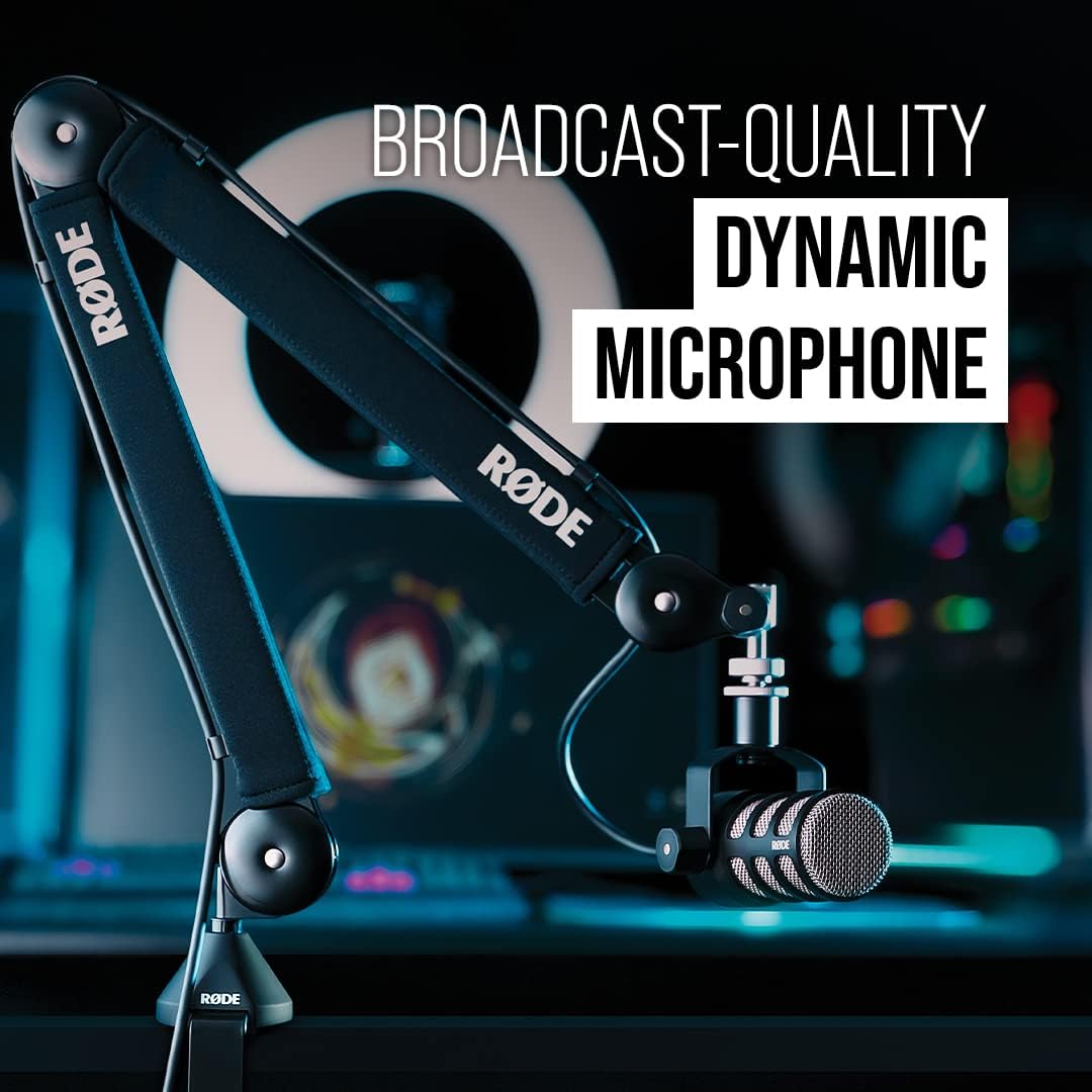 Micrófono de transmisión dinámica cardioide PodMic RØDE: salida XLR...
