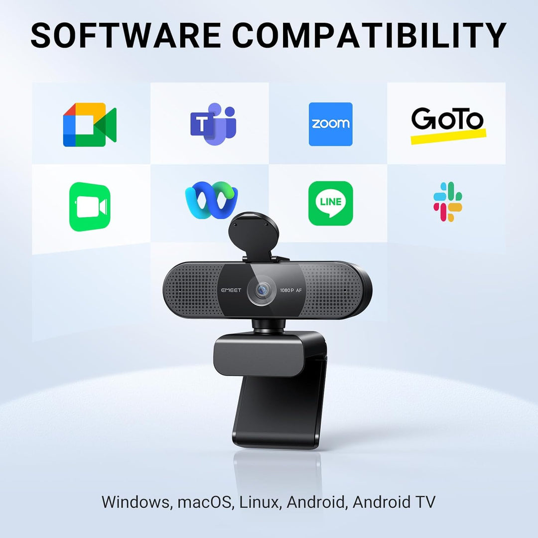EMEET 2024 Cámara web C960 mejorada para PC, enfoque automático, 10...