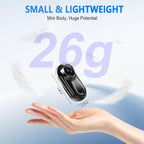 Mini cámara corporal 1080P, 512G pulgar Vlogging Cam grabación manos libres, cámara de acción con clip de rotación de 360° y clip magnético, grabadora de video portátil para viajar/motocicleta