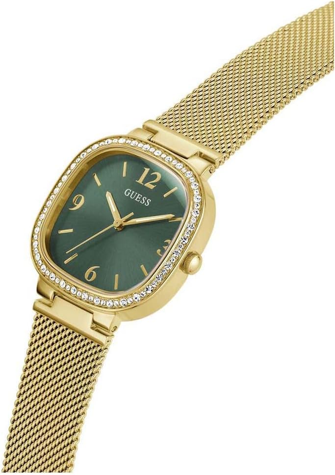 GUESS Reloj de pulsera cuadrado redondeado