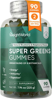 WeightWorld Super Greens Gummies - Energía, inmunidad, salud intest...