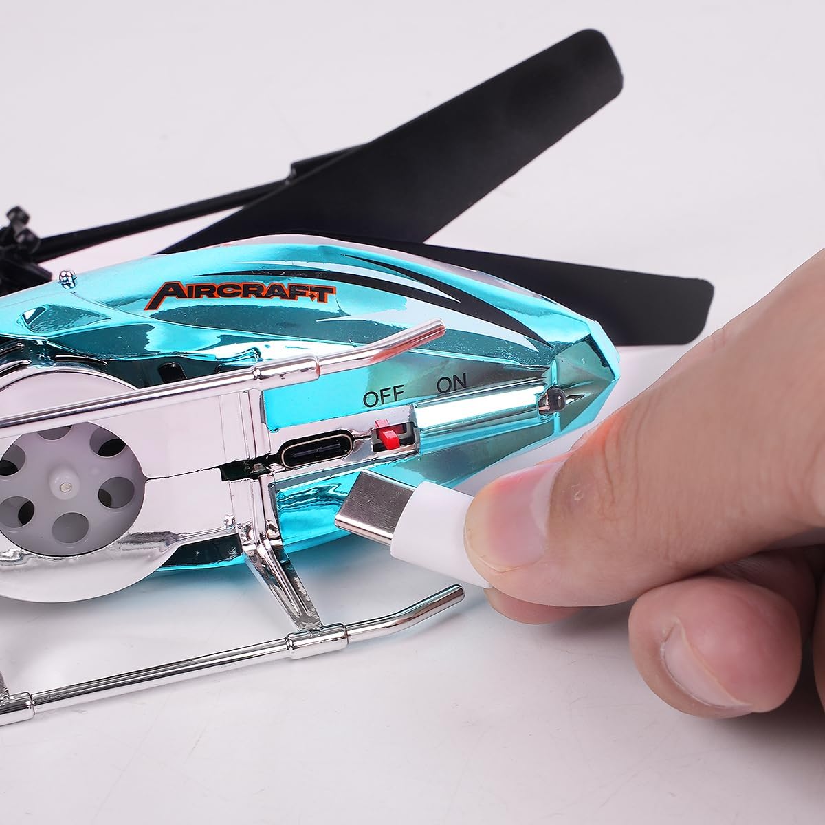 VATOS Helicóptero RC para niños, helicóptero de control remoto de 2.4G con luz LED para niños de 12 años en adelante, altura fija, despegue con una tecla, aviones RC para interiores, regalos ideales