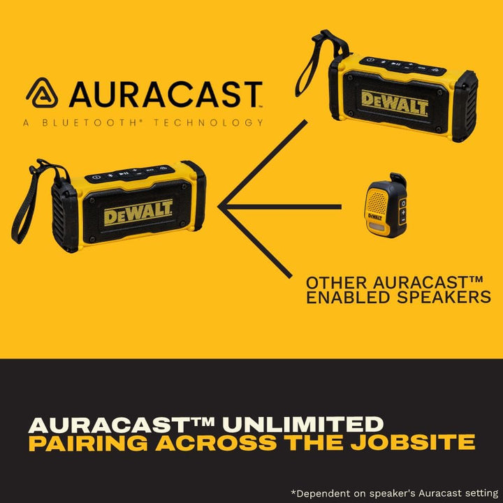 DEWALT Altavoz Bluetooth magnético ToughSound Pro de alta resistenc...