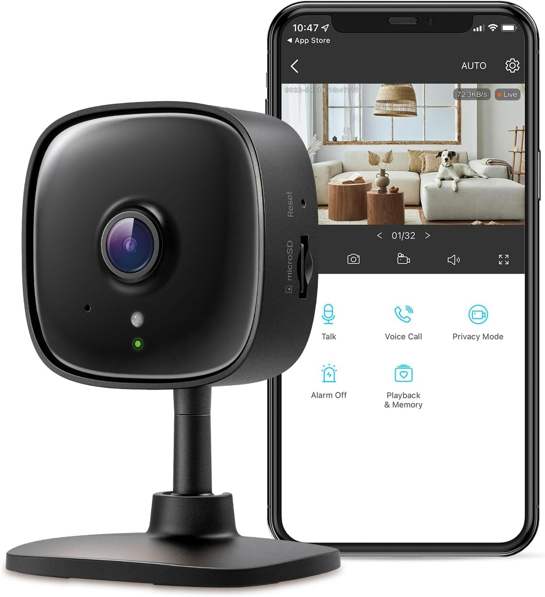 Tapo - Nueva cámara de seguridad interior TP-Link de 2K para monito...