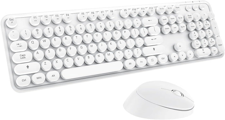 Combo de teclado y mouse inalámbrico, 104 teclas, lindo teclado col...