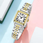Relojes Szaikyri Clásicos Cuadrados para Mujer con Números Romanos, Reloj de Vestir Casual para Damas