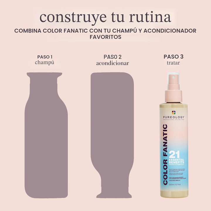 Pureology Color Fanatic - Spray sin enjuague multitarea, 21 benefic...