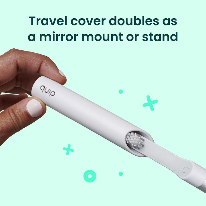 Quip Cepillo de dientes sónico para adultos con temporizador, inclu...