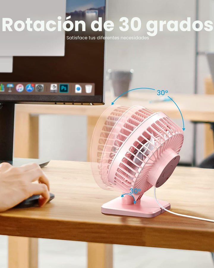 Gaiatop Ventilador de escritorio USB, pequeño pero potente, portáti...