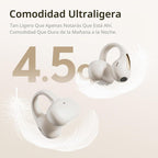 Auriculares con clip, auriculares inalámbricos Bluetooth 6.0 de oreja abierta con control táctil, diseño ligero de clip para la oreja, auriculares deportivos aptos para gafas para correr