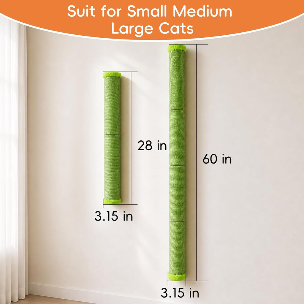 Rascador de pared para gatos de 60 pulgadas para arañar y escalar