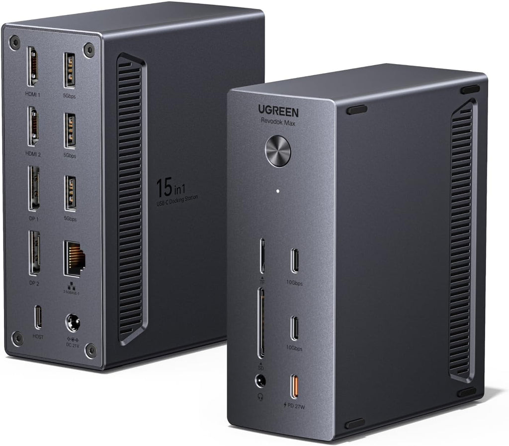 UGREEN Estación de acoplamiento USB-C DisplayLink, monitor cuádruple