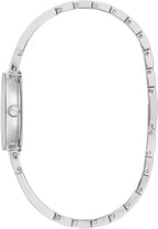Bulova Marc Anthony Reloj de pulsera de bangle de diamantes de acero inoxidable moderno para mujer