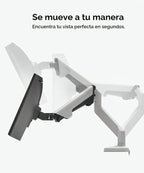 Brazo de monitor resistente para pantallas curvadas ultraanchas de 34 a 49 pulgadas