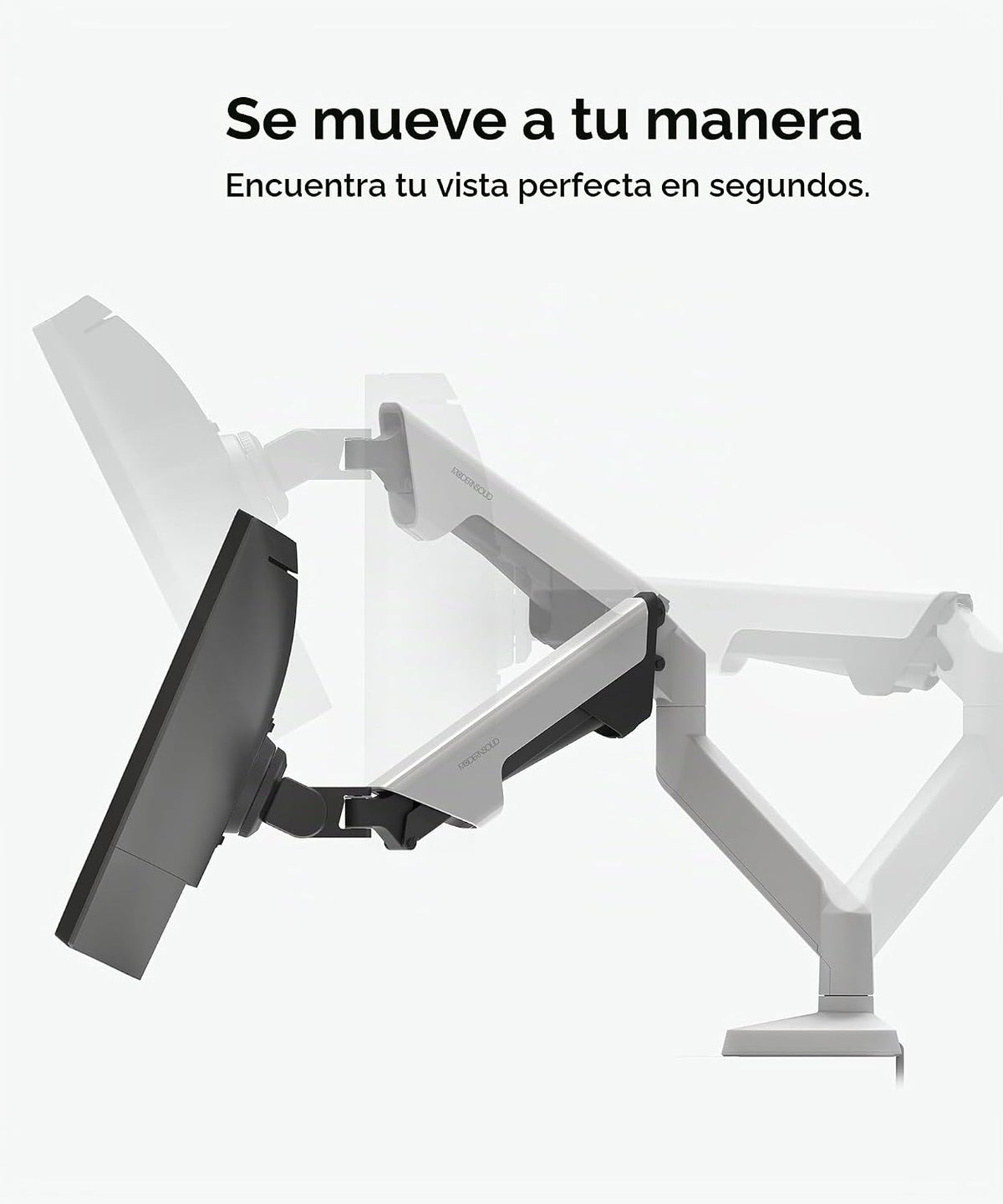 Brazo de monitor resistente para pantallas curvadas ultraanchas de 34 a 49 pulgadas