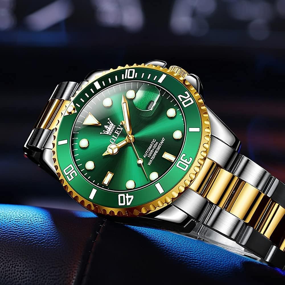 OLEVS Reloj Automático Mecánico para Hombre de Lujo, Recia Carga Automática