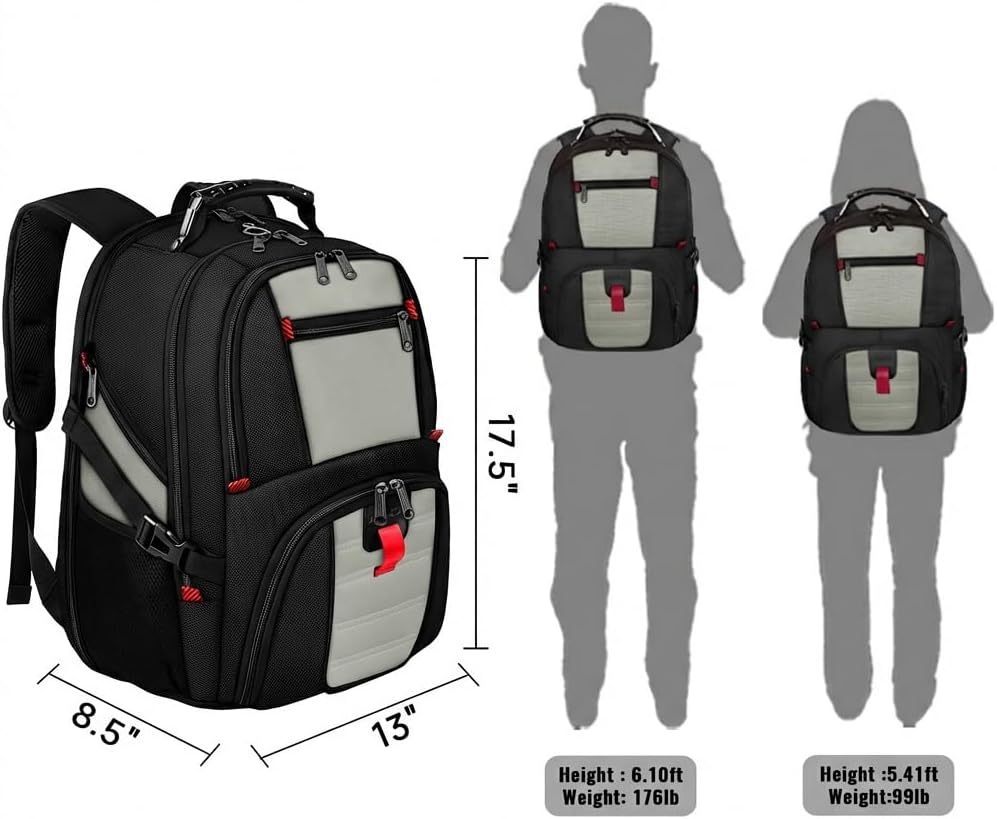 YOREPEK Mochila de viaje, mochilas para laptop de 50 litros para ho...