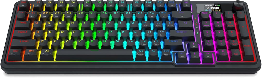 Redragon K719 Teclado inalámbrico para juegos con junta con pantall...