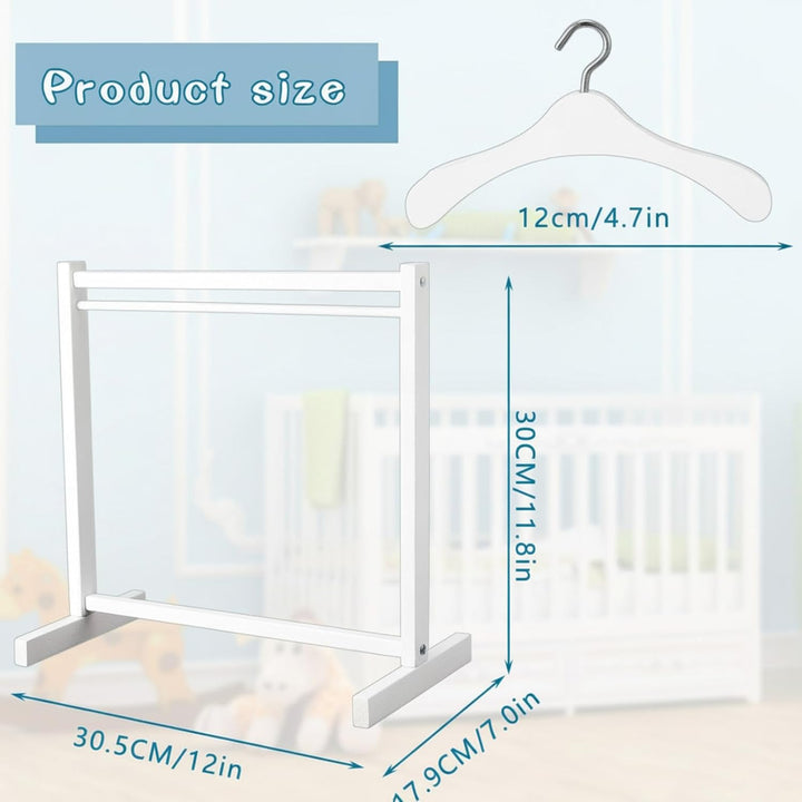 Civaner 11 piezas de estante de ropa para muñecas con colgador de m...