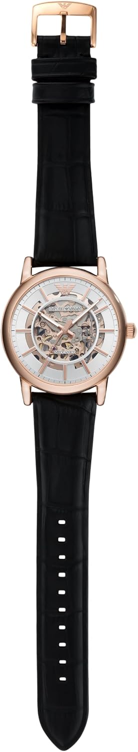 Reloj Emporio Armani para hombre de tres manecillas, automático o cronógrafo, con correa de acero inoxidable o cuero