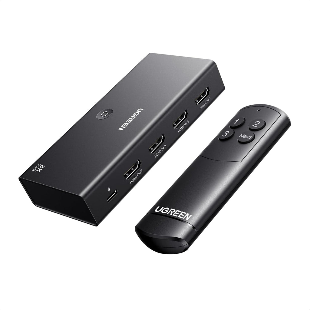 UGREEN 8K@60Hz HDMI 2.1 Switch 3 entradas 1 salida, con control remoto, VRR, 4K@240Hz