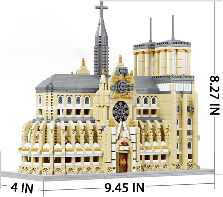 GOTIMON Micro Mini Catedral de Notre Dame - Juego de bloques de con...