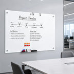 MaxGear Pizarra de Vidrio Temperado Magnética para Pizarrón de Escritura en Seco 60" x 40"