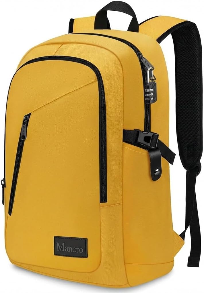 Mancro Mochila para laptop de viaje con puerto de carga USB, de 15....