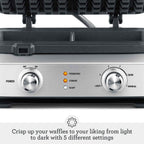 Breville BWM604BSS Smart Waffle Maker, 4 Slice, Acero Inoxidable Cepillado
