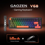 Gaozen Teclado mecánico para juegos FURYCUBE 68% con retroiluminaci...