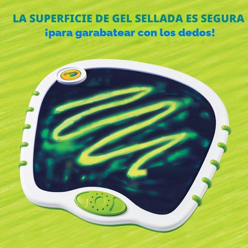 Crayola Luces táctiles para niños, garabatos musicales y tablero sensorial, juguetes sensoriales para niños pequeños, pintura de dedos sin ensuciar, regalo para niños pequeños