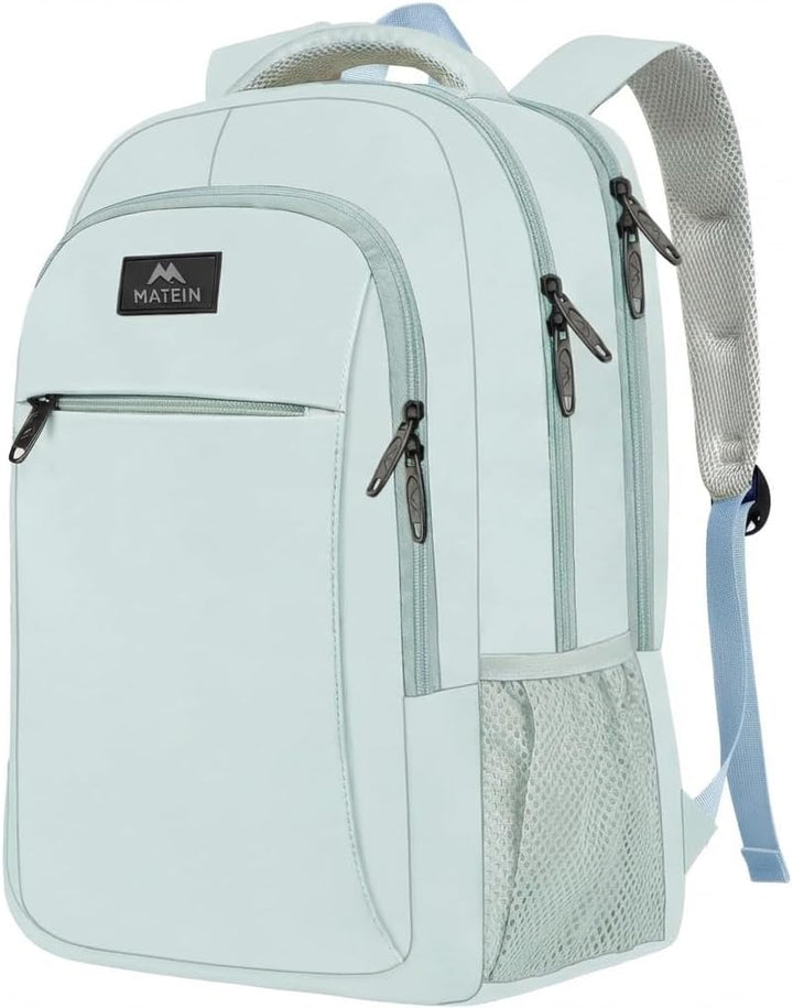 MATEIN Mochila de viaje para laptop, mochila escolar ligera antirro...