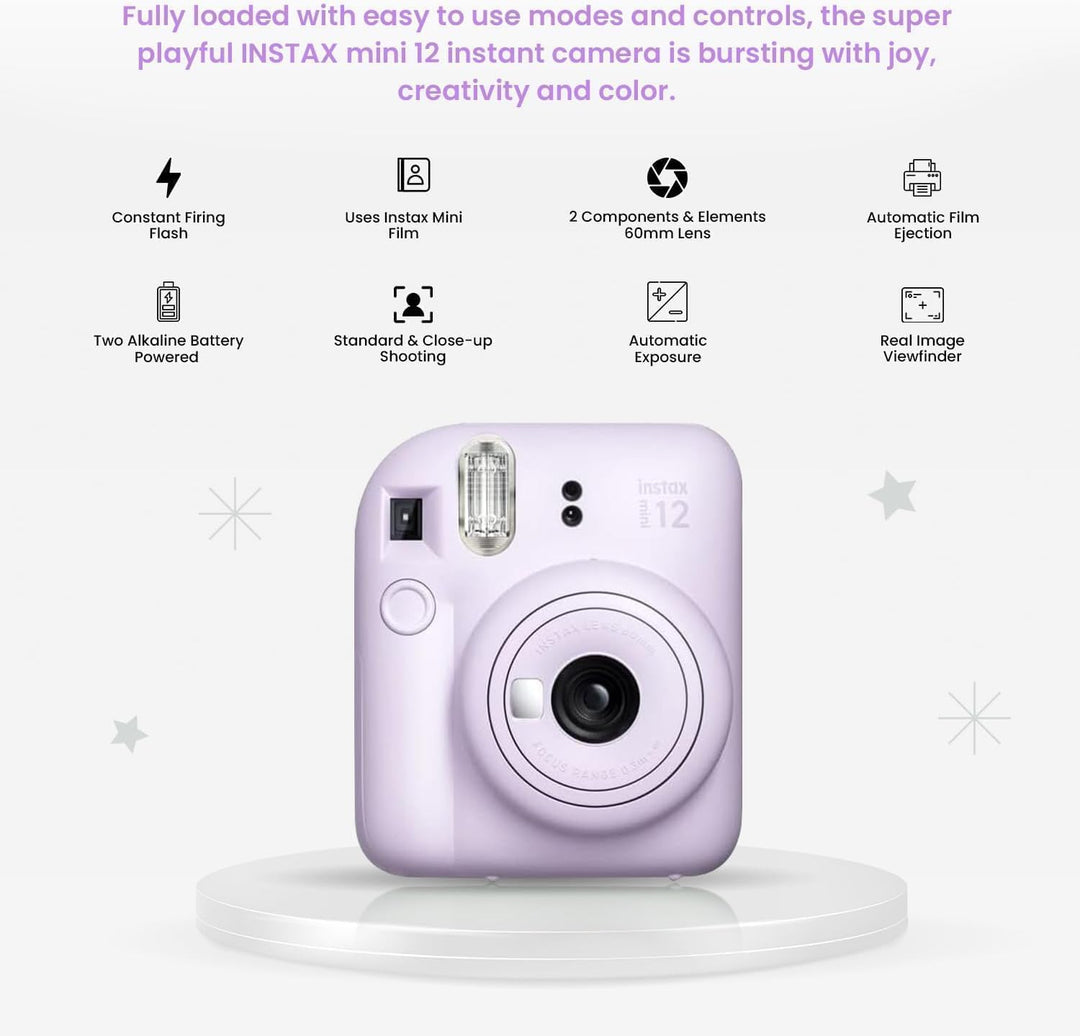 FUJIFILM INSTAX Mini 12 Holiday Bundle 2025 | con película extra In...