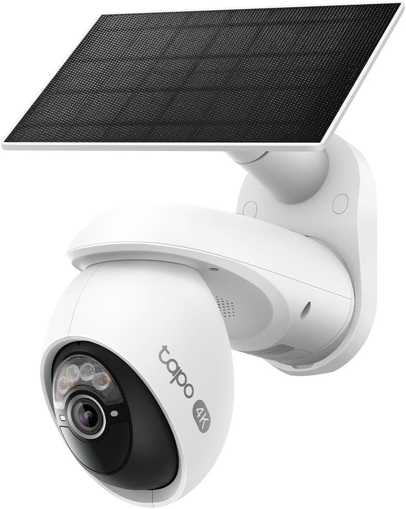 Tapo Cámara 4K para exteriores inalámbrica, cámara de batería con p...