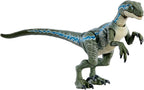Mattel Jurassic World Hammond Collection - Figura de acción de dinosaurio, velociraptor 'azul' dinosaurio juguete con articulación