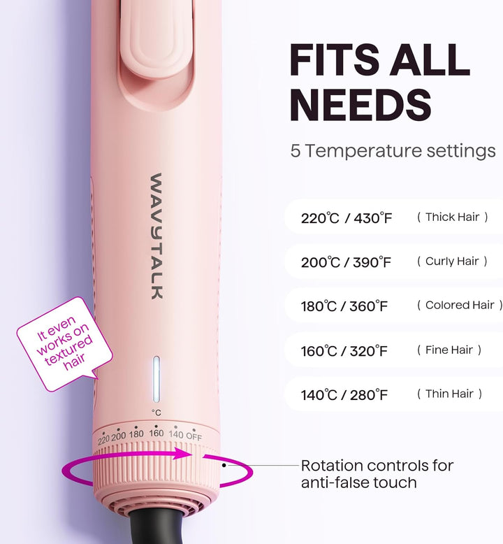Wavytalk Airflow Styler - Plancha rizadora de cabello, rizo fresco,...