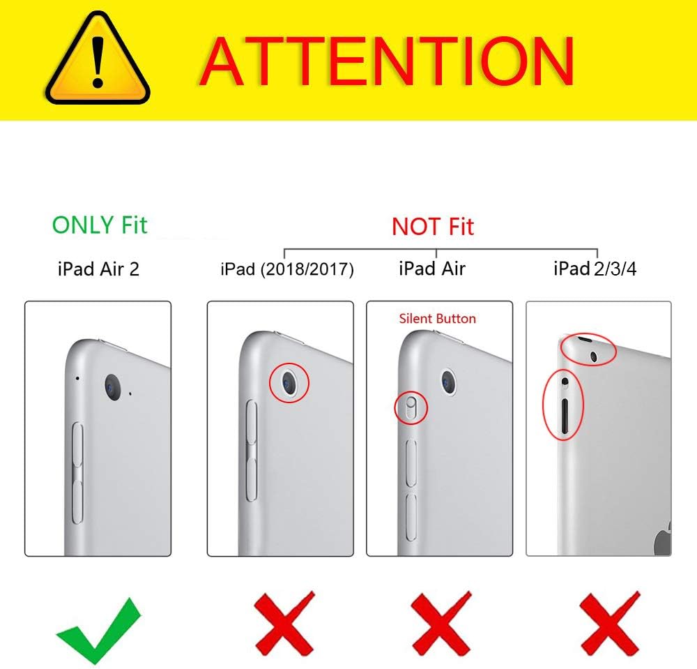 BENTOBEN Funda para iPad Air 2, [funda híbrida a prueba de golpes] con función atril, resistente a los golpes de triple capa, a prueba de caídas, para iPad Air 2 con pantalla Retina, iPad 6, azul marino/verde