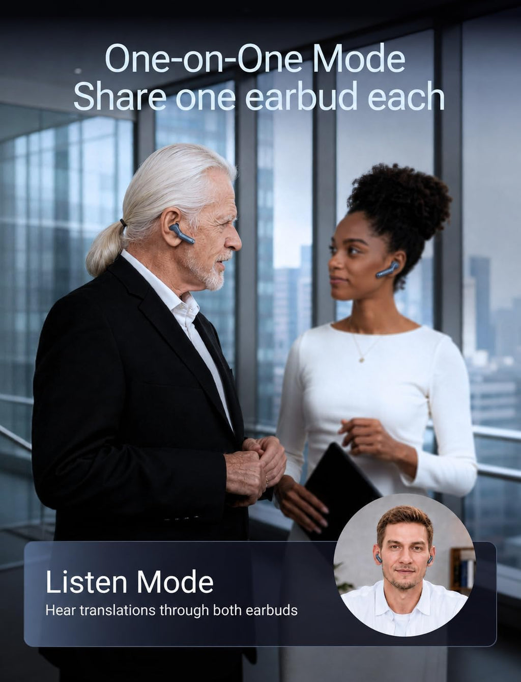 Timekettle W4 Plus Auriculares Traductores con IA, pastilla de conducción ósea