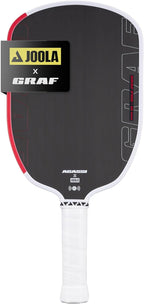 JOOLA GRAF Pro IV 16mm Pala de pickleball con punto óptimo extendido - Superficie de fibra de carbono aumenta el giro y el control - Película SK para potencia y punto óptimo más grande - Certificado