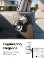 LISEN Soporte para teléfono Tesla 2026 [Ultra succión y ajuste libremente] Soporte plegable para teléfono Tesla Magsafe Soporte de coche para Tesla Modelo 3 Modelo Y S X para iPhone 18 Pro Max 17 16