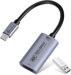 Tarjeta de captura HDMI, USB 3.0 HDMI a USB-C para captura de video, 4K60FPS